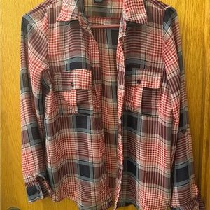Rue21 Red and Black Plaid Women's Blouse